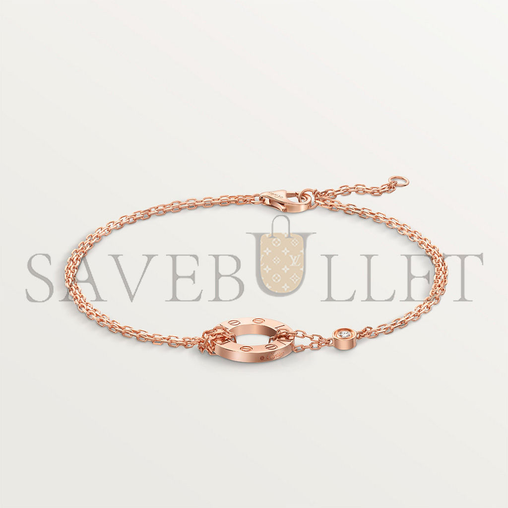Ca*t*er bracelet love, sur chaÎne, 2 diamants b6063600